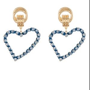 🩵NWT MELROSE AND MARKET Statement Heart Drop Earrings